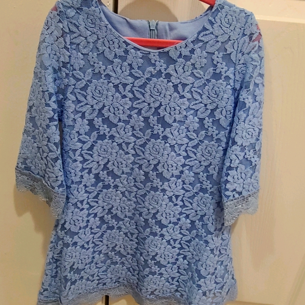 3T Blue Lace Girls Dress